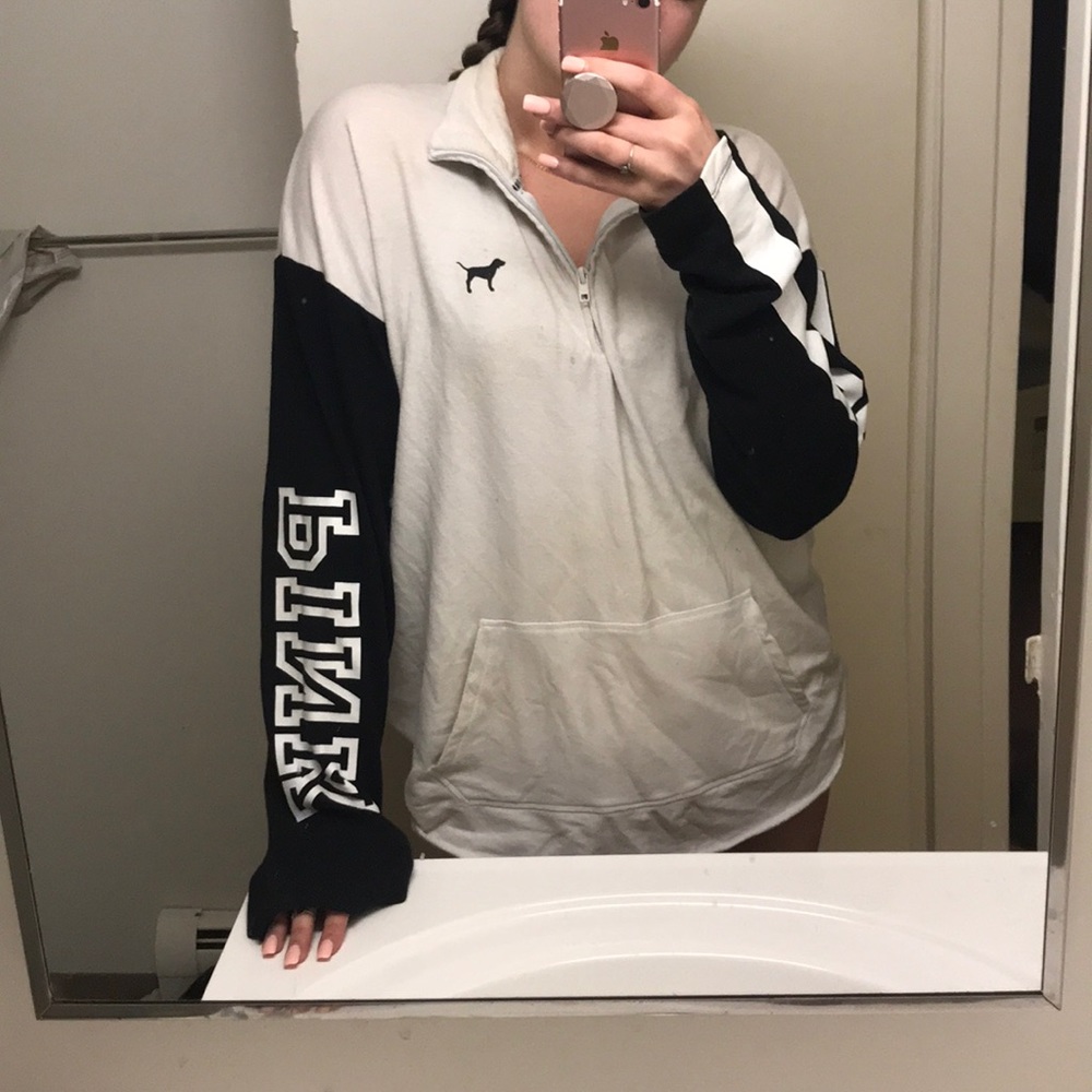 PINK quarter zip pullover